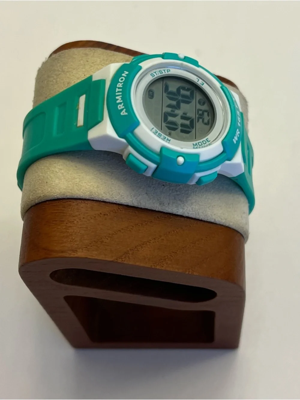 Women's ARMITRON Pro Sport Bright Green & White Digital LCD Chrono Watch 45/7110